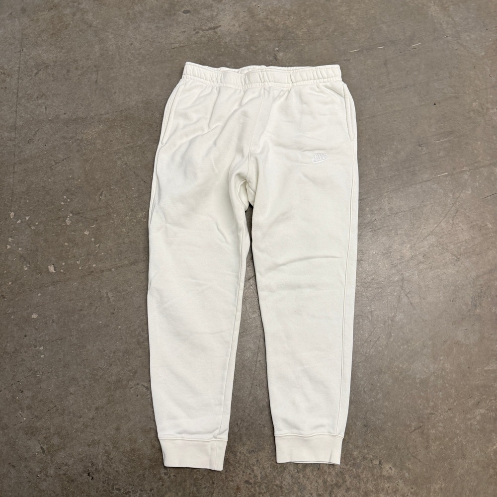 Nike Sportswear Club Fleece Joggers Mens XL Sail White Sweatpants BV2671-133 - Picture 2 of 7